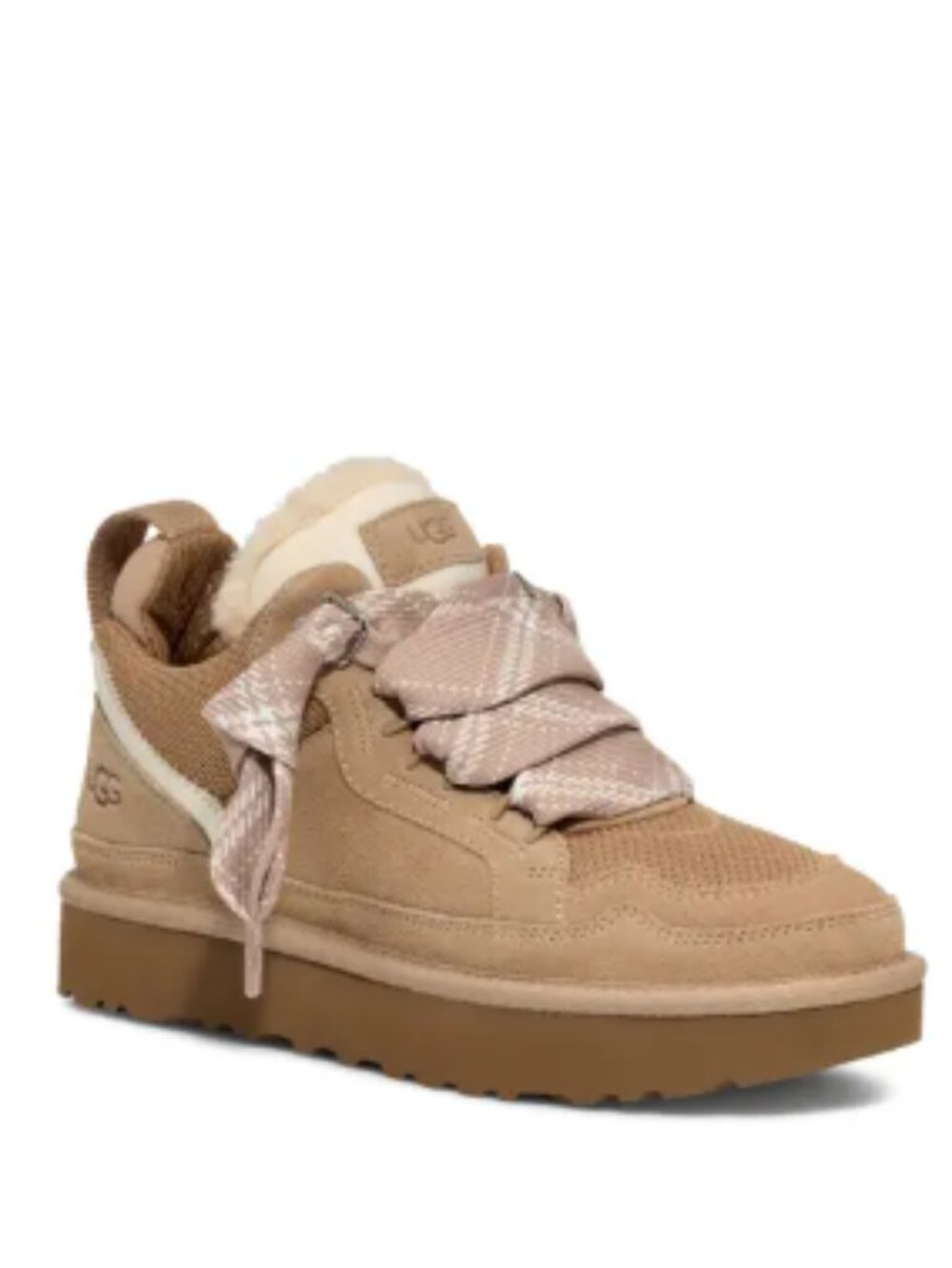 UGG Lowmel Girl's Lace-Up Sneaker Shoe, Sand Brown - Size 13